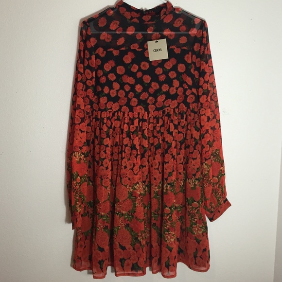 Red Floral Dress❤️