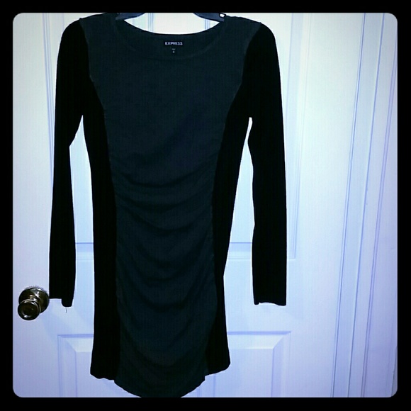 Express grey and black dress