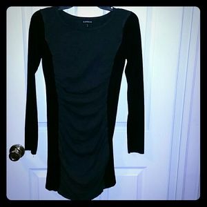 Express grey and black dress