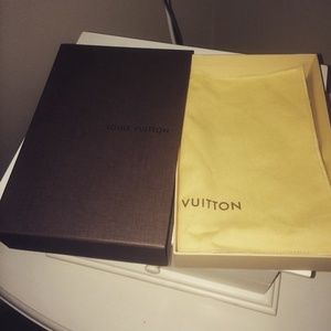 LV dust bag and box.