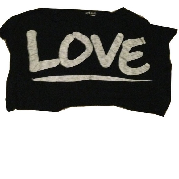Love Black Crop Top