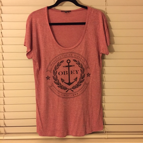 Heathered Red Obey Tee