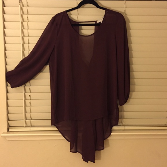 Plum Blouse w/ Splice-back