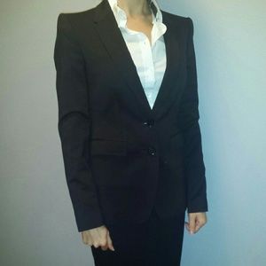 Burberry black double button blazer