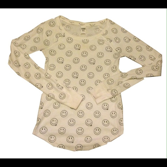 Smiley Waffle Shirt Victoria's Secret Pink