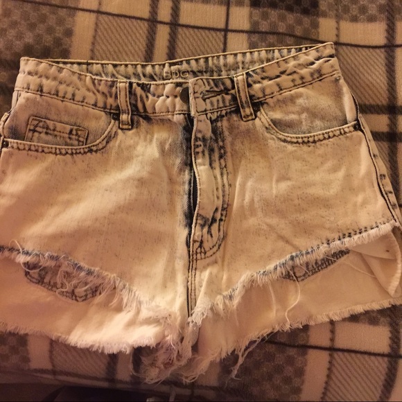 Distressed shorts and high waisted skirt bundled