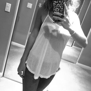 WHITE SHEER BRANDY TANK ✨rare✨