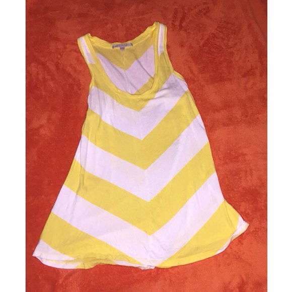 White and yellow chevron top
