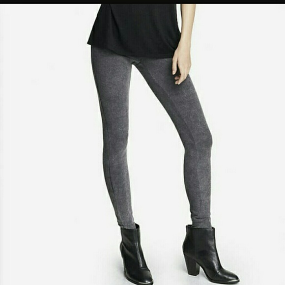 Express acid wash grey leggings