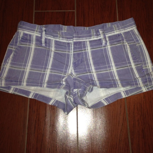 Hurley Purple Plaid Cotton Shorts!