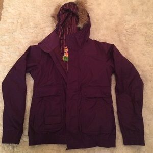 Dark purple ski jacket