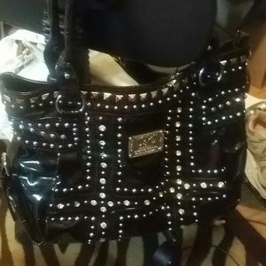 Studded Black Purse