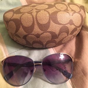 100% authentic Coach Blue aviator sunglasses