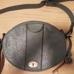 Fossil slate blue crossbody leather purse