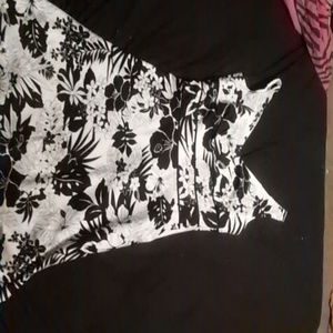 White and black flower dress