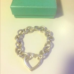 Tiffany & Co.  Heart Clasp Chain Link Bracelet