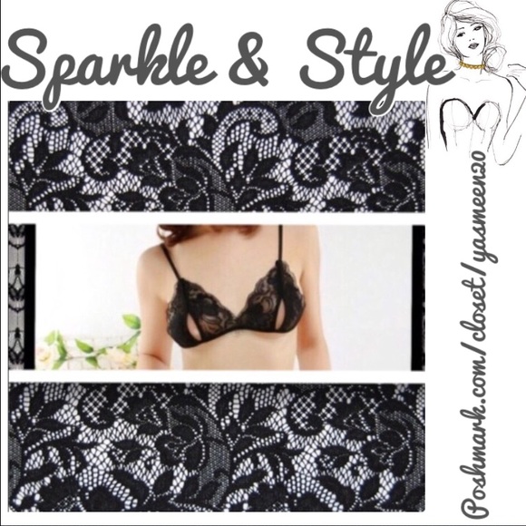 Lace open bra