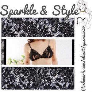 Lace open bra
