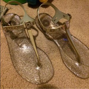 BCBG glittered sole sandals