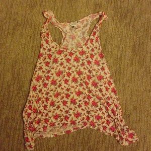 Racerback floral tank top