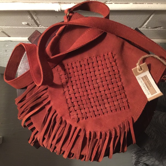 Alternative Apparel Fringe leather bag Cinnabar