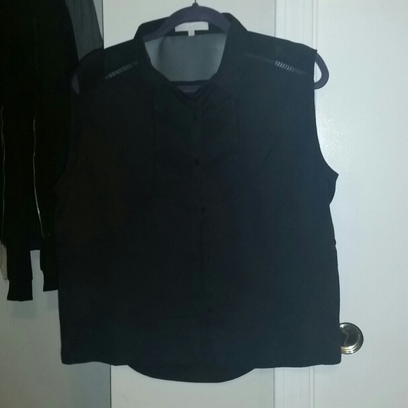 San &Soni black  sleeveless blouse