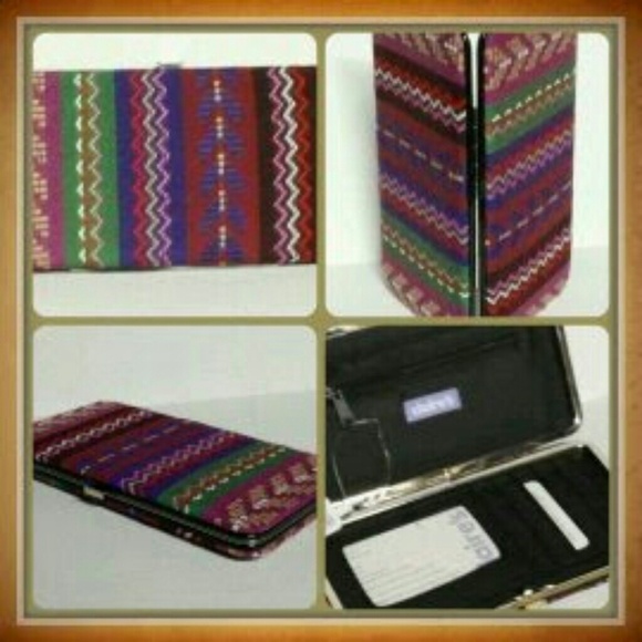 NWT Full Length Wallet Aztec Stripe Clutch