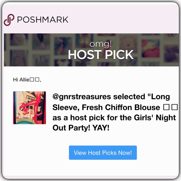 Chiffon Long Sleeve blouse🌹🌿last one!!! - Picture 3 of 3