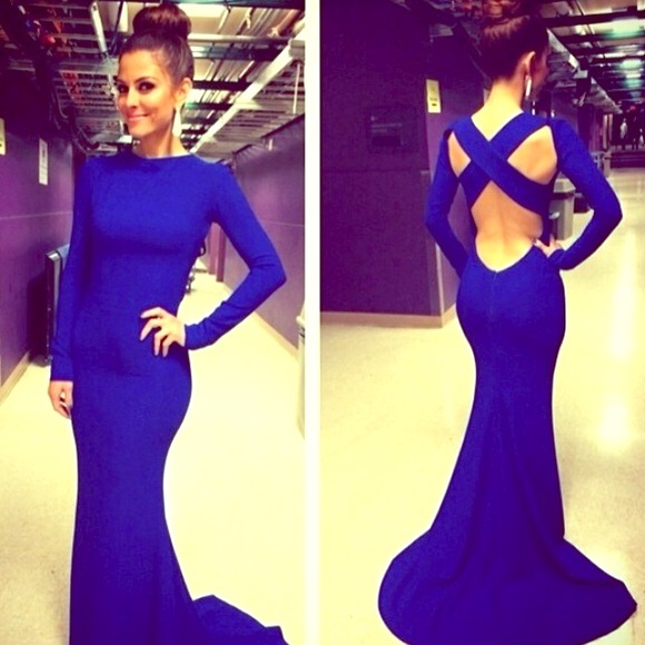 Beautiful blue prom dress