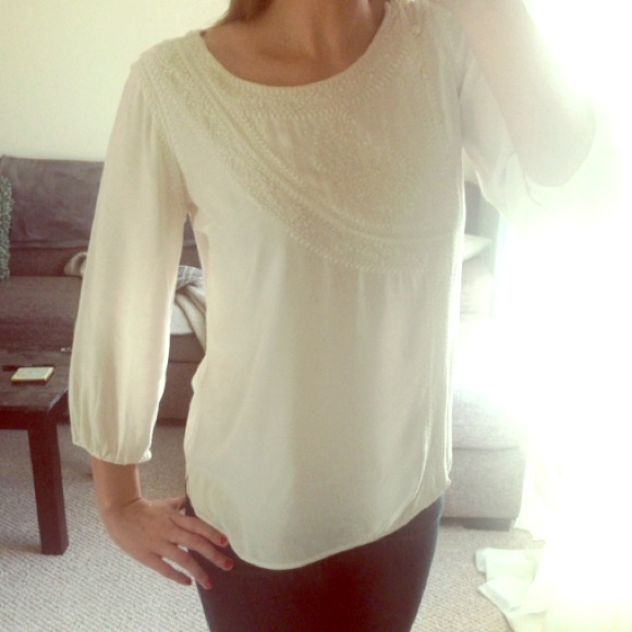 Lucky Brand Tops - Cream Lucky Brand Knit Blouse