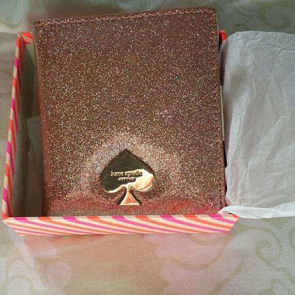 Kate spade small stacy glitterbug rosegold wallet