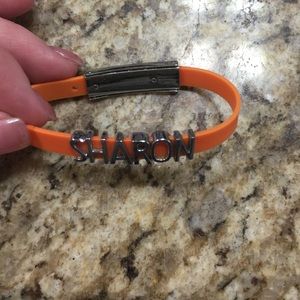 Orange rubber bracelet