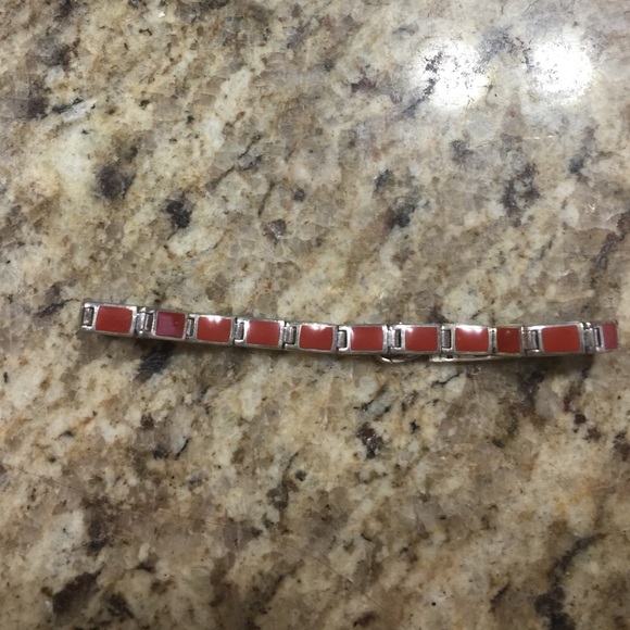 Burnt orange stone bracelet