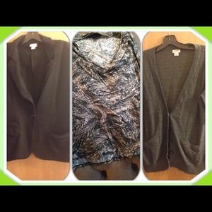 Target xl  cotton blazer, cami, & sweater sold