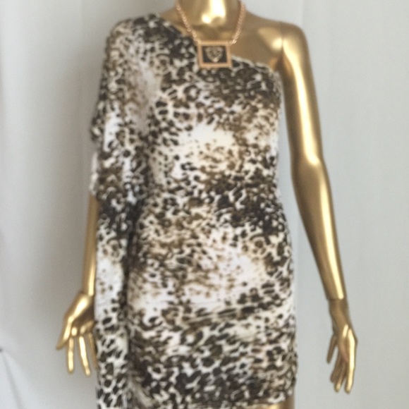 Leopard print mini dress