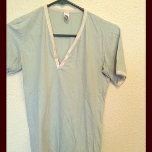 Mint green XS American Apparel Henley