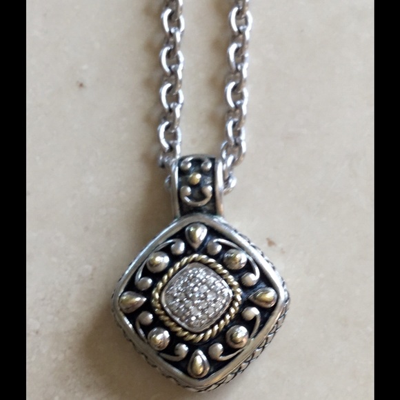 Andrea Candella Necklace 18K Gold & Pave Diamonds - Picture 2 of 4