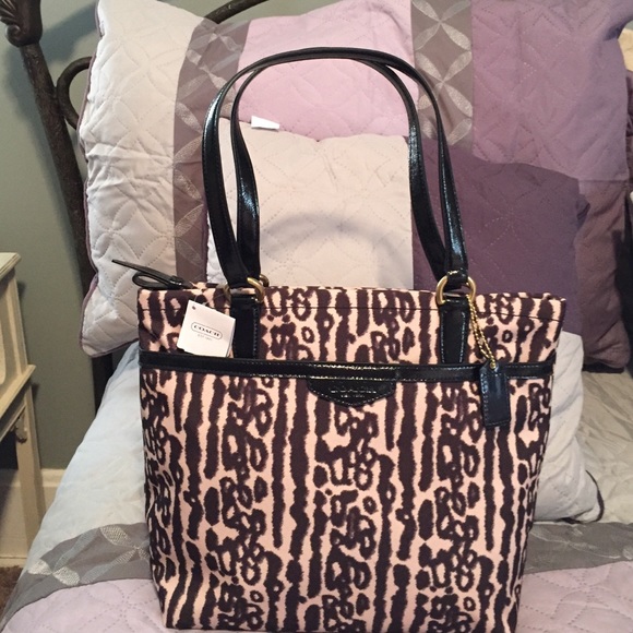 Coach Signature Ocelot Tote