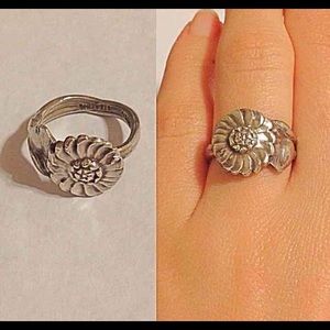 Sterling silver spoon ring