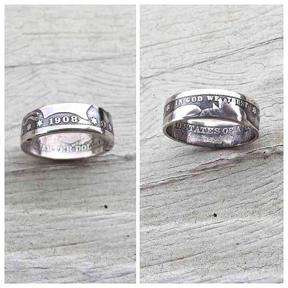 Jewelry - Ring made out of an antique silver half-dollar.