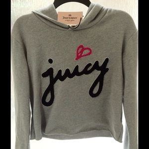 Juicy Couture cropped long sleeved t-shirt hoodie
