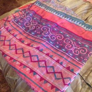 Bright patterned scarf