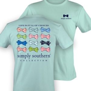 Simply southern S teal shirt