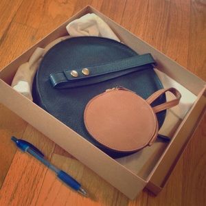 Real leather purse and change purse.