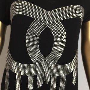 Rhinestone black top