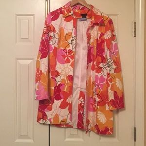 HOLD Vintage Pique Floral Peacoat style Jacket