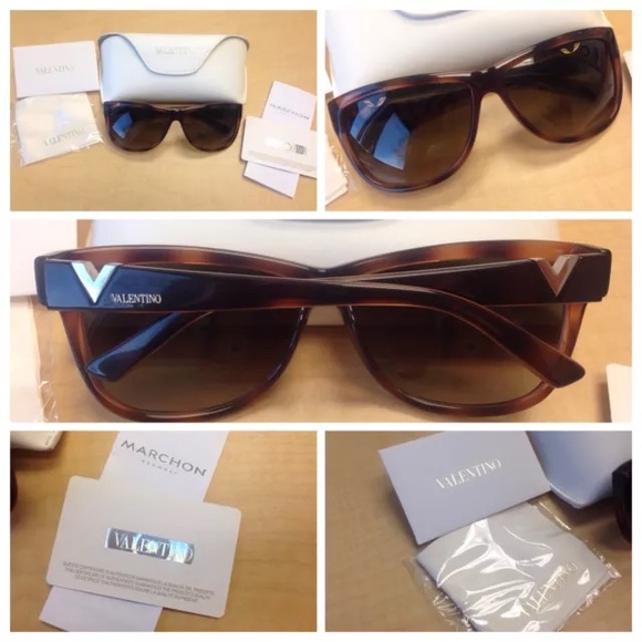Valentino: Dark Havana Sunglasses - BNWT