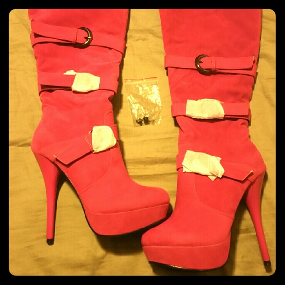 Pink  suede boots