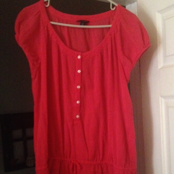 Red over sized shirt