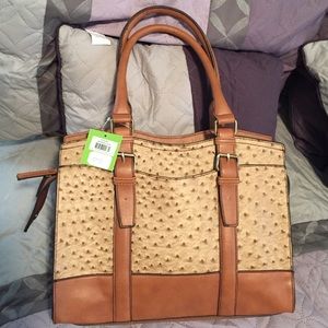 SALE NWT Kelly & Katie Marlow Ostrich Satchel